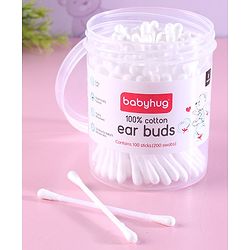 Babyhug Cotton Buds - 100 Pieces (Product Packaging May Vary)