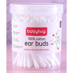 Babyhug Cotton Buds - 100 Pieces (Product Packaging May Vary)