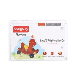 Babyhug Rock 'O' Ride Pony Ride-on - Red
