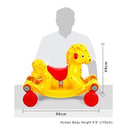 Babyhug Rock 'O' Ride Pony Ride-on - Yellow