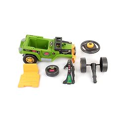 Babyhug Jungle Safari Foot To Floor Ride-On  - Green & Yellow
