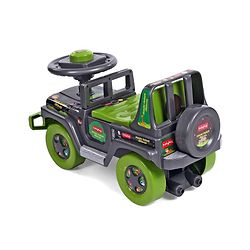 Babyhug Jungle Safari Foot To Floor Ride-On - Grey & Green
