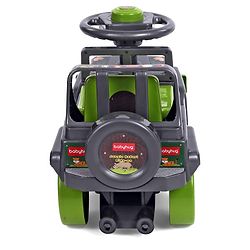 Babyhug Jungle Safari Foot To Floor Ride-On - Grey & Green