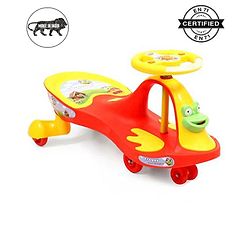 Babyhug Froggy Gyro Swing Car With Easy Steering Wheel - Red