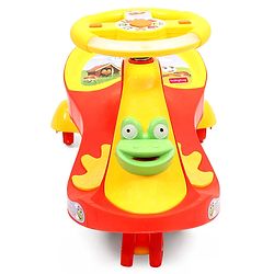 Babyhug Froggy Gyro Swing Car With Easy Steering Wheel - Red