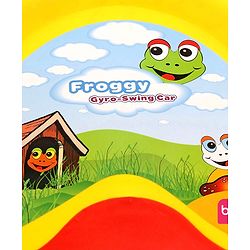Babyhug Froggy Gyro Swing Car With Easy Steering Wheel - Red