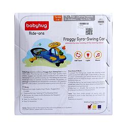 Babyhug Froggy Gyro Swing Car With Easy Steering Wheel - Red