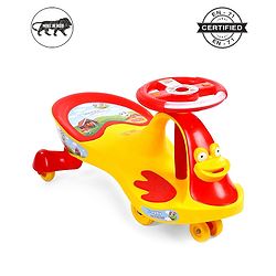 Babyhug Froggy Gyro Swing Car With Easy Steering Wheel - Yellow
