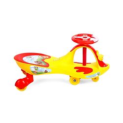 Babyhug Froggy Gyro Swing Car With Easy Steering Wheel - Yellow