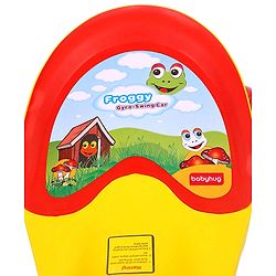 Babyhug Froggy Gyro Swing Car With Easy Steering Wheel - Yellow