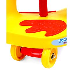 Babyhug Froggy Gyro Swing Car With Easy Steering Wheel - Yellow