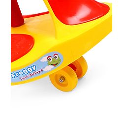 Babyhug Froggy Gyro Swing Car With Easy Steering Wheel - Yellow