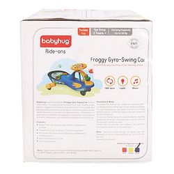 Babyhug Froggy Gyro Swing Car With Easy Steering Wheel - Blue