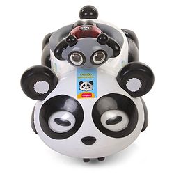 Babyhug Panda Gyro-Swing Car With Steering Wheel - Black & White