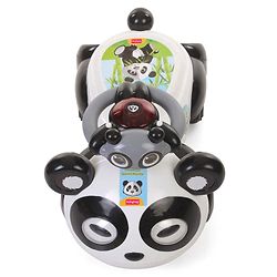 Babyhug Panda Gyro-Swing Car With Steering Wheel - Black & White