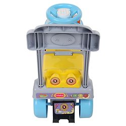 Babyhug Fun N Learn Ride-On With Storage Space & High Backrest - Yellow And Blue