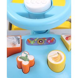 Babyhug Fun N Learn Ride-On With Storage Space & High Backrest - Yellow And Blue