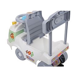 Babyhug Fun N Learn Ride-On With Storage Space & High Backrest - White Green