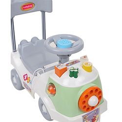 Babyhug Fun N Learn Ride-On With Storage Space & High Backrest - White Green