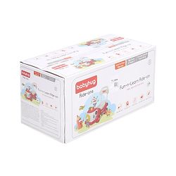 Babyhug Fun N Learn Ride-On With Storage Space & High Backrest - White Green