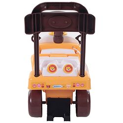 Babyhug Teddy Foot To Floor Ride-On With Steering Wheel & High Backrest - White
