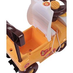 Babyhug Teddy Foot To Floor Ride-On With Steering Wheel & High Backrest - White