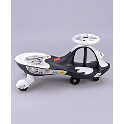 Babyhug Baby Panda Gyro Swing Car With Steering Wheel - Black & White