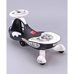 Babyhug Baby Panda Gyro Swing Car With Steering Wheel - Black & White