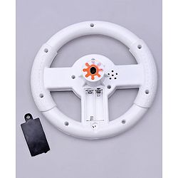 Babyhug Baby Panda Gyro Swing Car With Steering Wheel - Black & White