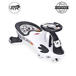 Babyhug Baby Panda Gyro Swing Car With Steering Wheel - Black & White