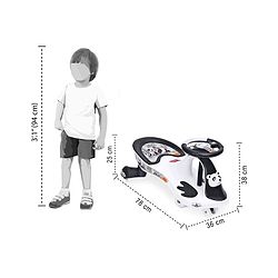 Babyhug Baby Panda Gyro Swing Car With Steering Wheel - Black & White