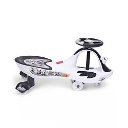 Babyhug Baby Panda Gyro Swing Car With Steering Wheel - Black & White