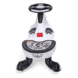 Babyhug Baby Panda Gyro Swing Car With Steering Wheel - Black & White