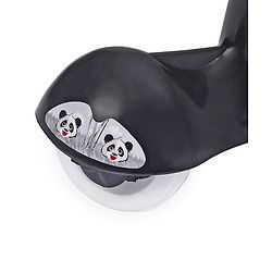 Babyhug Baby Panda Gyro Swing Car With Steering Wheel - Black & White