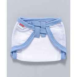 Babyhug 100% Cotton Nappy Set Small Pack Of 5 - Blue And White