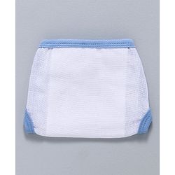 Babyhug 100% Cotton Nappy Set Small Pack Of 5 - Blue And White