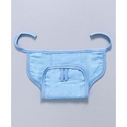Babyhug Muslin Cloth Nappy Set of 5 Medium - Blue