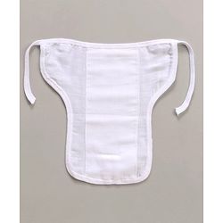 Babyhug Muslin Cloth Nappy Set of 5 Extra Small - White