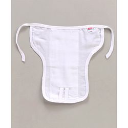 Babyhug Muslin Cloth Nappy Set of 5 Extra Small - White