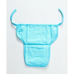 Babyhug Muslin Cloth Nappy Set of 5 Large - Aqua - Large Blue