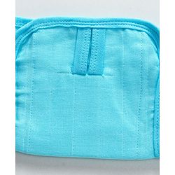Babyhug Muslin Cloth Nappy Set of 5 Large - Aqua - Large Blue