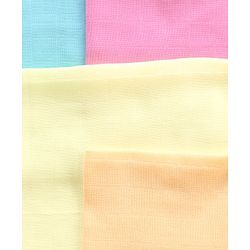 Babyhug Square Cotton Muslin Nappy Set Small Pack Of 5 (Color May Vary)