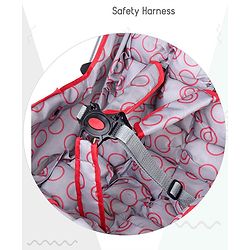 Babyhug Cosy Cosmo Stroller With Reversible Handle & Back Pocket - Bright Red