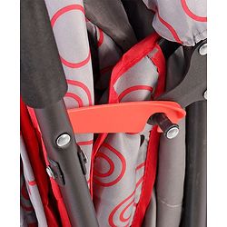 Babyhug Cosy Cosmo Stroller With Reversible Handle & Back Pocket - Bright Red