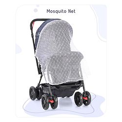 Babyhug Cocoon Stroller With Mosquito Net & Reversible Handle - Blue