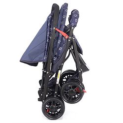 Babyhug Cocoon Stroller With Mosquito Net & Reversible Handle - Blue