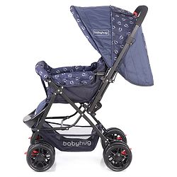 Babyhug Cocoon Stroller With Mosquito Net & Reversible Handle - Blue