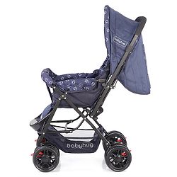 Babyhug Cocoon Stroller With Mosquito Net & Reversible Handle - Blue