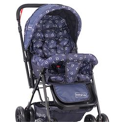 Babyhug Cocoon Stroller With Mosquito Net & Reversible Handle - Blue