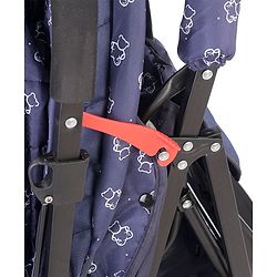 Babyhug Cocoon Stroller With Mosquito Net & Reversible Handle - Blue